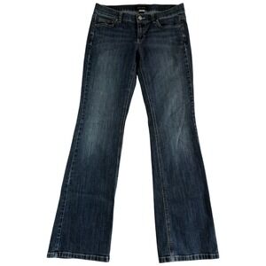 White House Black Market Noir Bootleg Jeans Womens 6 Blue‎ Denim Stretch Casual